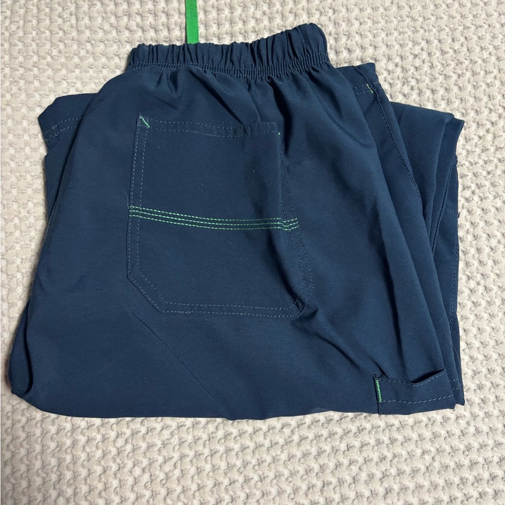 Carhartt Dark Blue Pants with Green Detail
